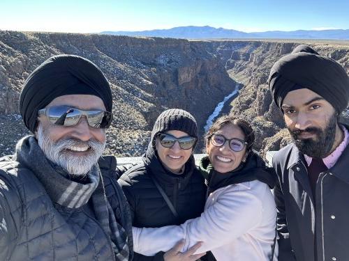 Sahiba Dogra and her family