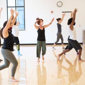 Students during dance class